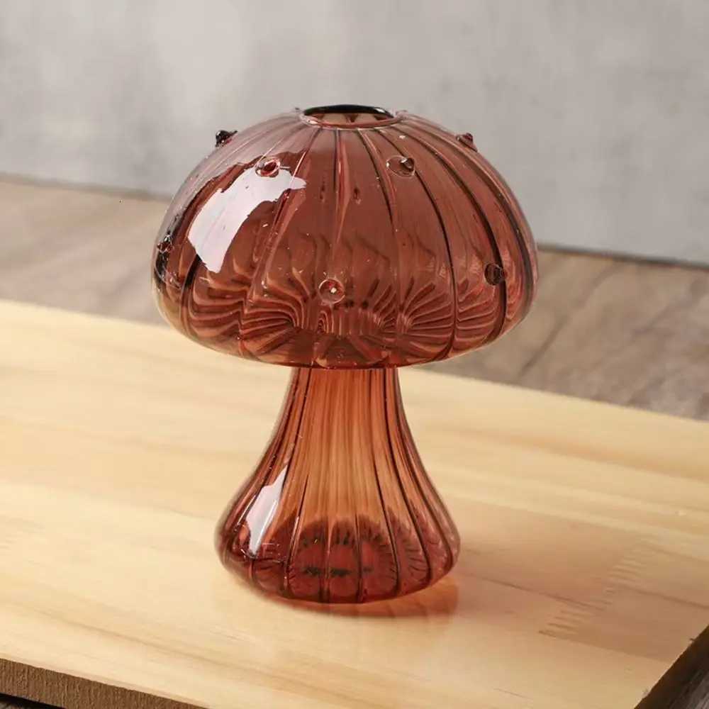 Simple Hydroponic Flower Bottle Transparent Glass Vase Mushroom Home Decoration Flower C251124