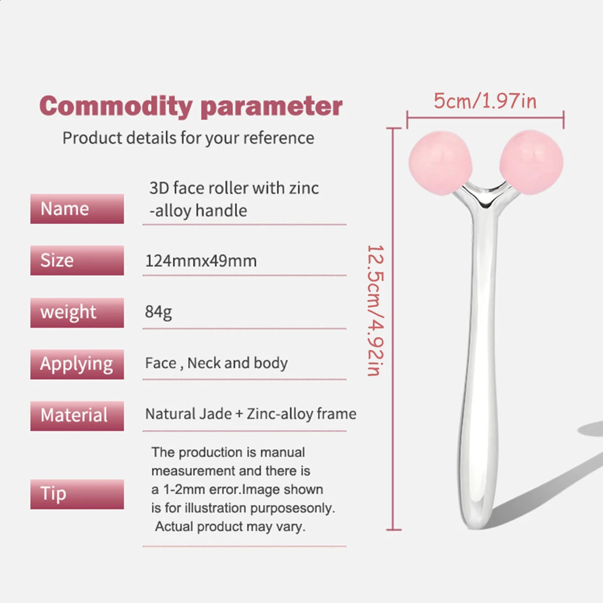 2in1 Manual 3D Face Roller Women Man Face Relax Massager Facial Massager Y Shape Facial Roller Massager Eye Body Skin Care Tool 250418