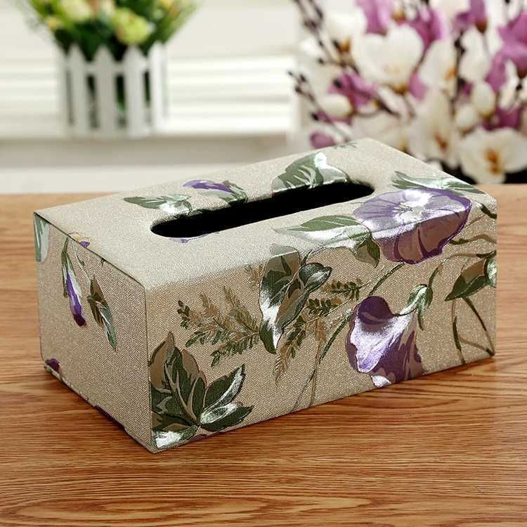European-Style Leather Paper Box Creative Car Household Tissue BoxM251124