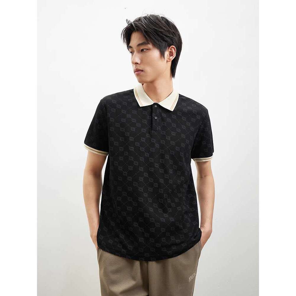 GXG men's multi-color polo shirt with cool feeling fully printed 2024 summer new product # G24D242274
