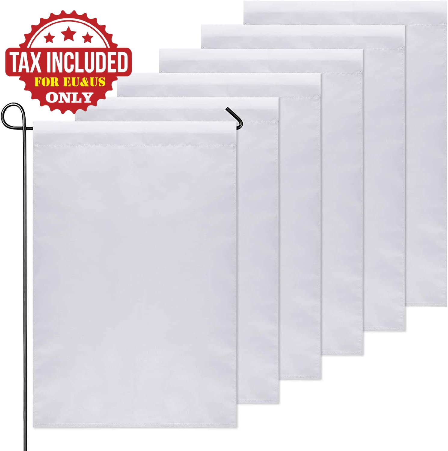 Sublimation Blank Garden Flag THREE LAYERS DIY Lawn Polyester Parade Banners Double sided Flags Blanks for Outdoor Courtyard Decoration