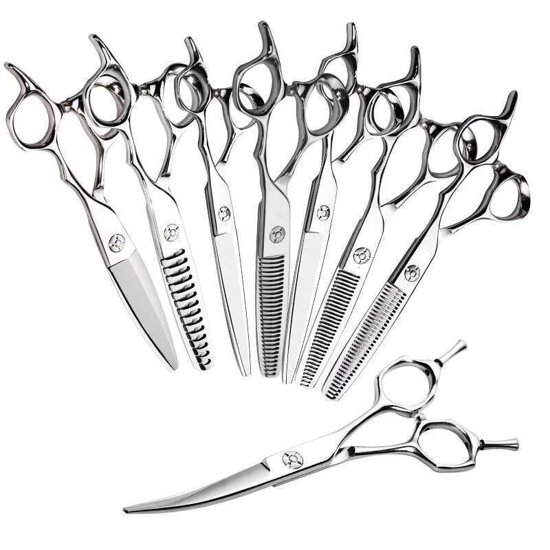 6.0-Inch Flat Thin Large Cutting Shears Fat Hairdressing Scissors Salon Hair Stylist Professional Haircut Scissors Set