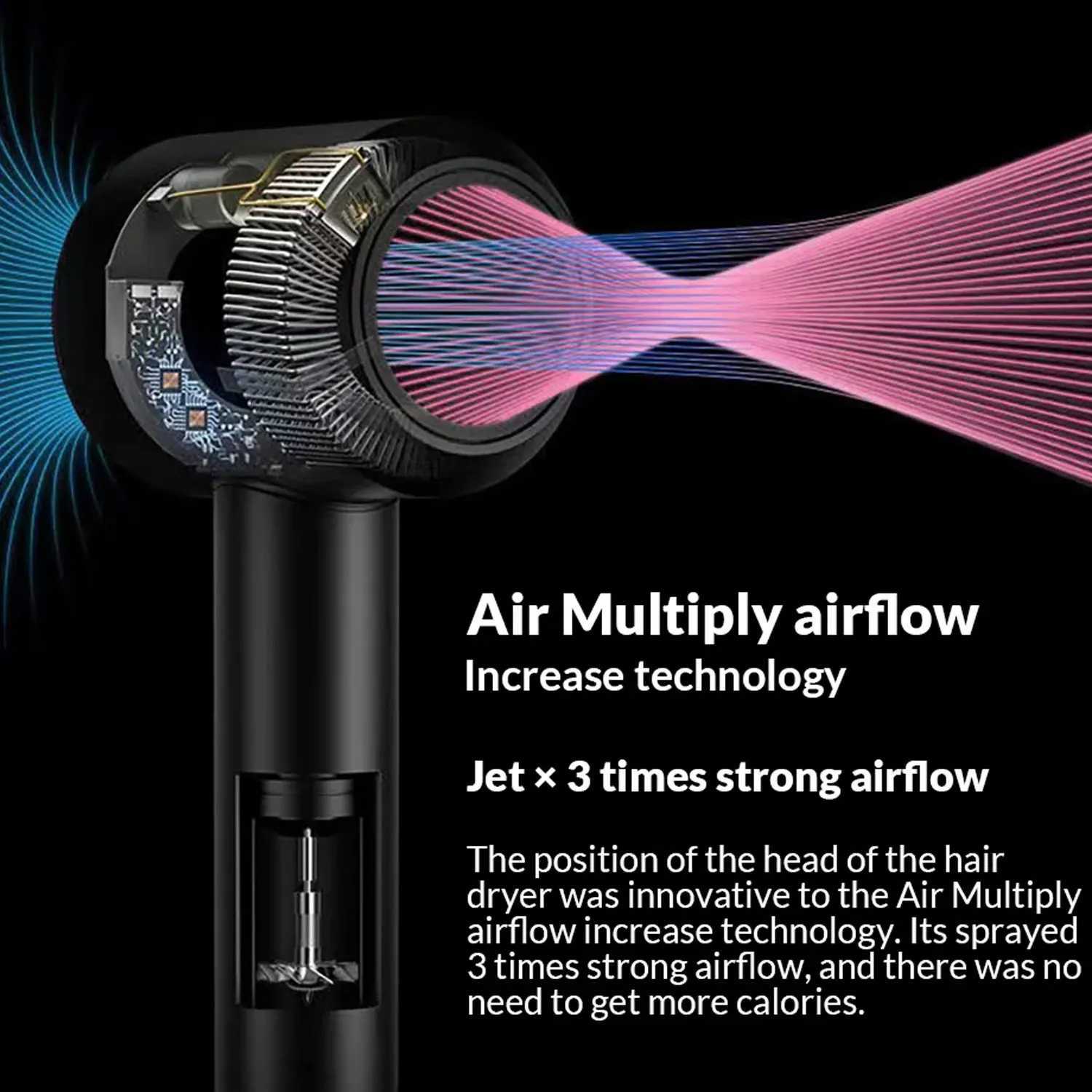 TINSOL High-speed negative ion bladeless constant temperature hair dryer Professional home-use negative ion hair dryer