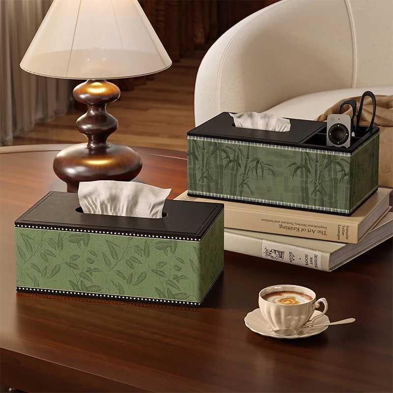 2025 New PU Leather Tissue Holder Storage Box Vintage Desktop Tissue Dispenser Box for Living Room Bedroom Home Decor PieceM251124