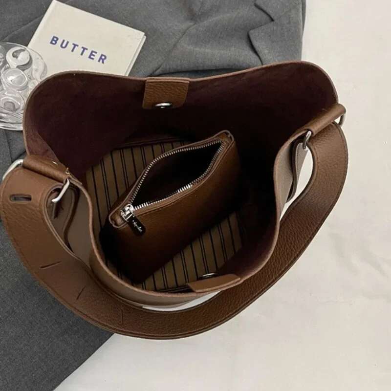 2Pcs/Set Retro Small Solid Color Leather Shoulder Bags For Women 2025 Designer Korean Fashion Female Handbags Underarm Bag Purse