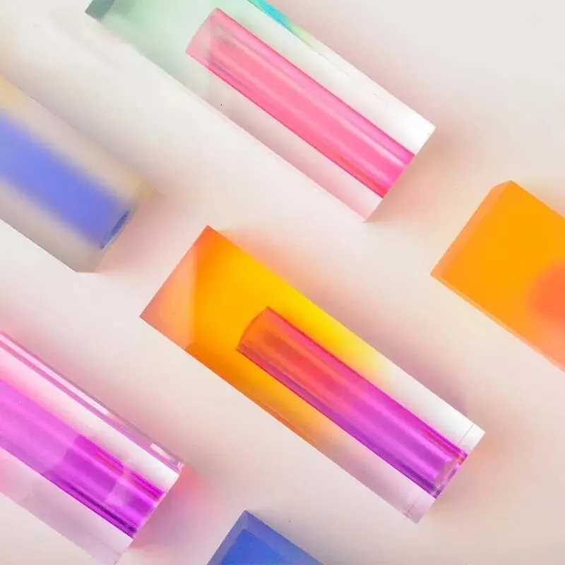 Nordic Modern Rainbow Pillar Bud Vase Aesthetic Glass Vases Luxury Acrylic Crystal Flowers Container Living Room Home Decor C251124