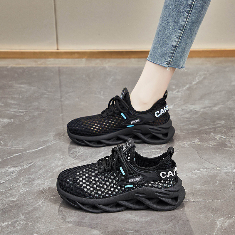 New Sports And Leisure Mesh Ultra Light One Foot Kick Dad Shoes Women S Thick Sole Ddmysaturn Ddmysaturn