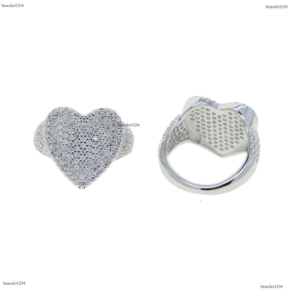 Luxury designer Colored Ring Ice Out VVS Moissanite Ring Hip Hop Punk Rap Women Jewelry with FREE shipping