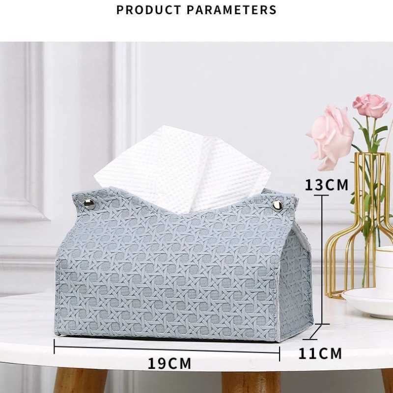 Living Room Coffee Table PU Leather Tissue Box Nordic Simple Plain Paper Tissue BoxesM251124