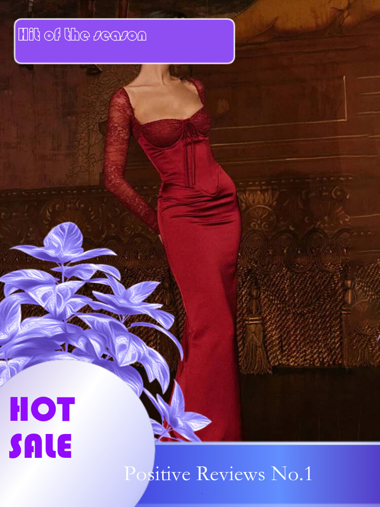 Dongdumaoyi Townlike Lace Patchwork Slim Bodycon Dress Women Strapless Autumn Winter Midi Long Nightclub Sexy Party Dresses