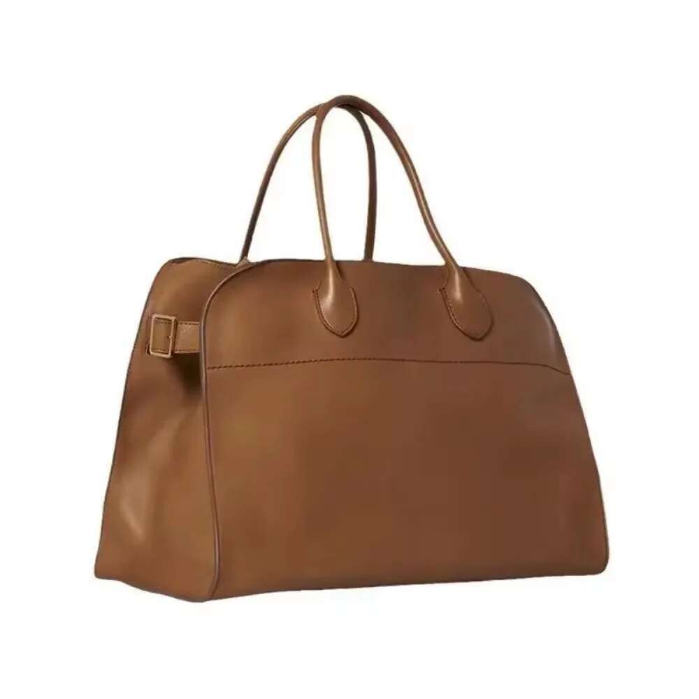 Women's Boston For Storage Cowhide Retro Large-Capacity Tote Bag Leather Versatile Commuter Shoulder Handbag