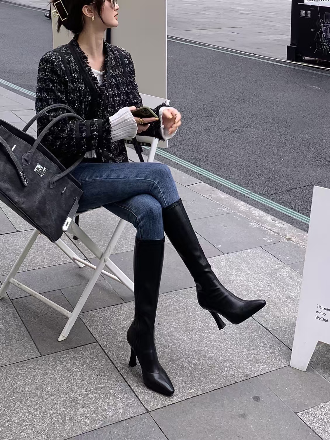 Dress Shoes Winter Women Long Boots Fashion Thin Heel Knee High Booties Ladies Black Brown Sexy Woman Knight Boats botas de mujer 231031