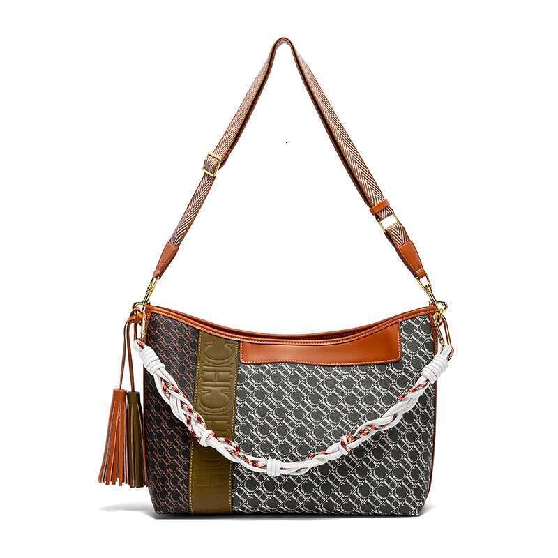 CHCH Tote 2025 New Splicing Design Dual Purpose Shoulder Large Capacity Commuter Women's Bag