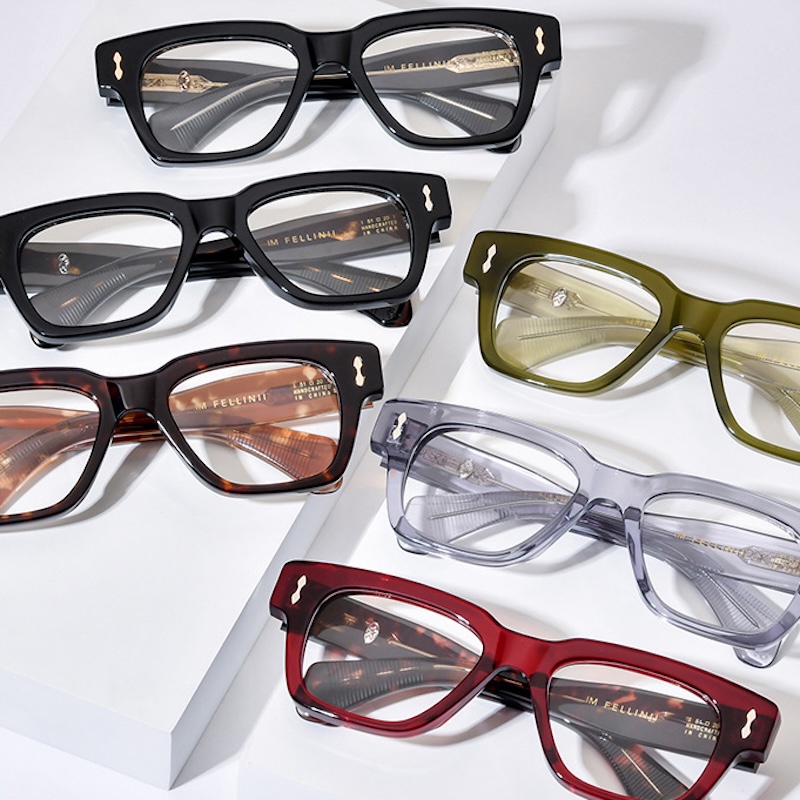 High-Quality FELLINI JJMM Square Classic Retro Sunglasses for Men and Women, a Japanese handmade designer brand Fashion Acetate Men Driving Handmade I