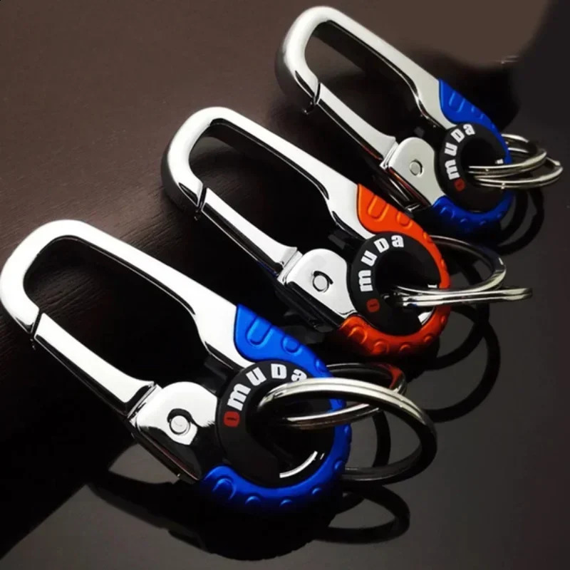Mens Keychain Hook Stainless Steel Buckle Outdoor Climbing Tool Double Ring Fishing Car Accessories 250418 250418