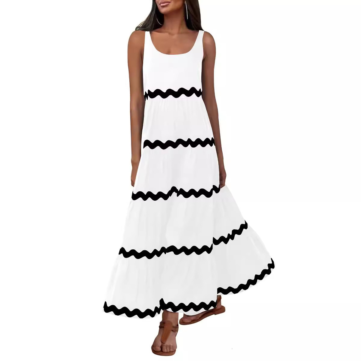 2024 Spring/Summer New Sleeveless Lace Dress Long Skirt for Women