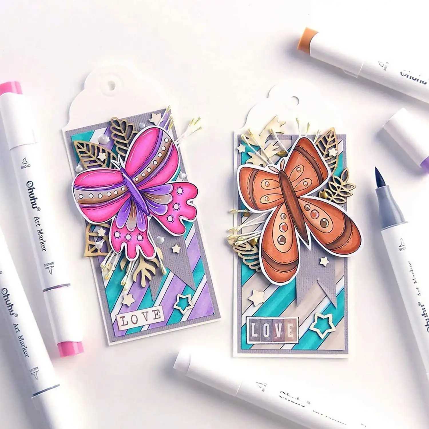 Ohuhu Honolulu 120 Colors Marker Pen Set Alcohol Art Markers Refillable Dual Tips Sketching Drawing Manga School Art Supplies G251124