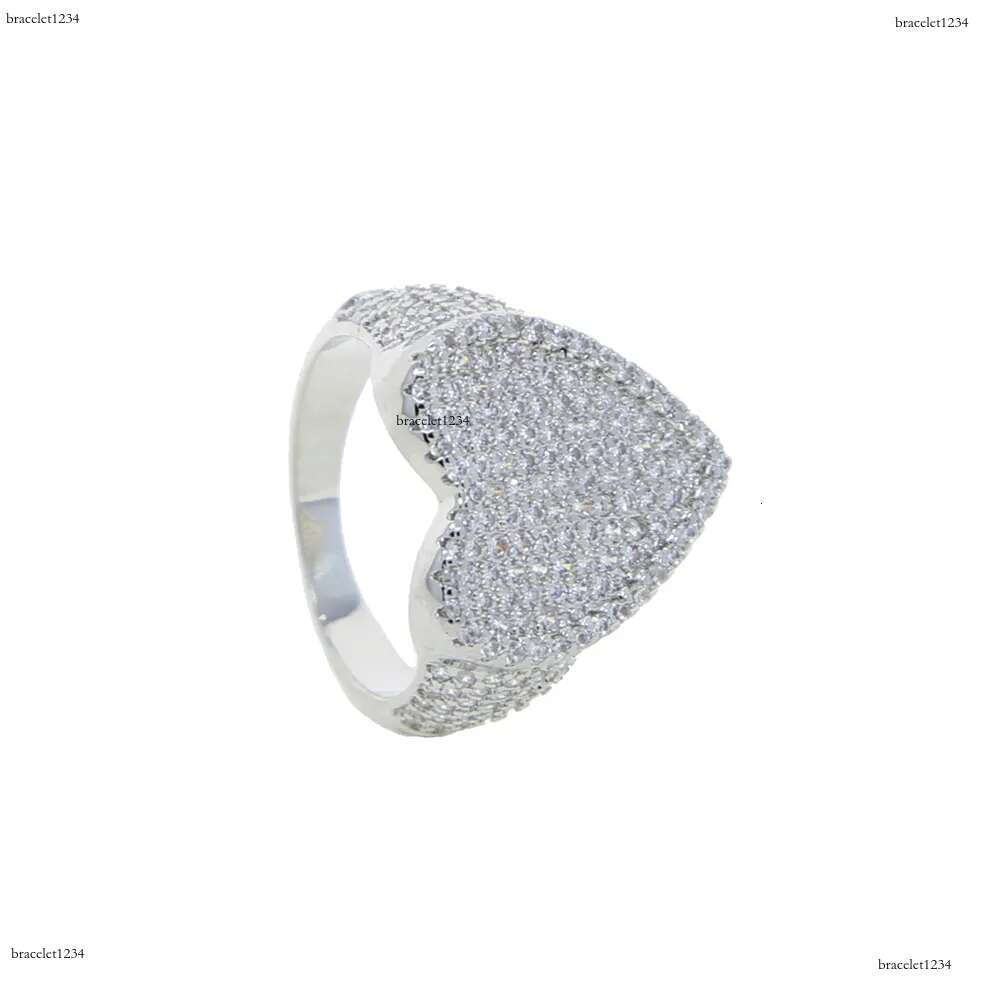 Luxury designer Colored Ring Ice Out VVS Moissanite Ring Hip Hop Punk Rap Women Jewelry with FREE shipping