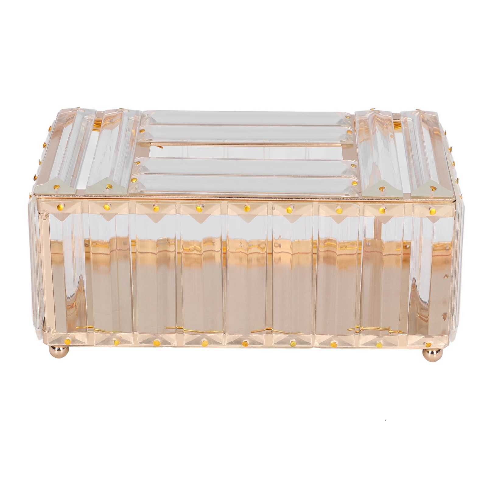 Tissues Box High Borosilicate Glass European Style Tissue Holder Multi Purpose Cosmetic Storage Box for Living Room BedroomM251124