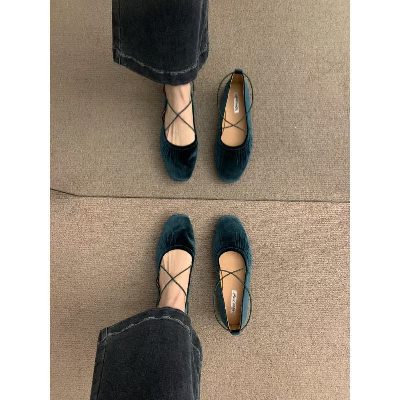 Autumn Women Flat Fashion Pleated Ladies Elegant Slip On Mary Jane Shoes Soft Sole Outdoor Dress Ballerinas 241014