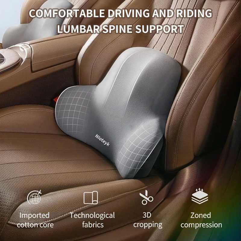 Memory Foam Lumbar Back Cushion for Car Office Gaming Chairs and Postpartum Waist Support Multi Functional Pain Relief Pillow G251124