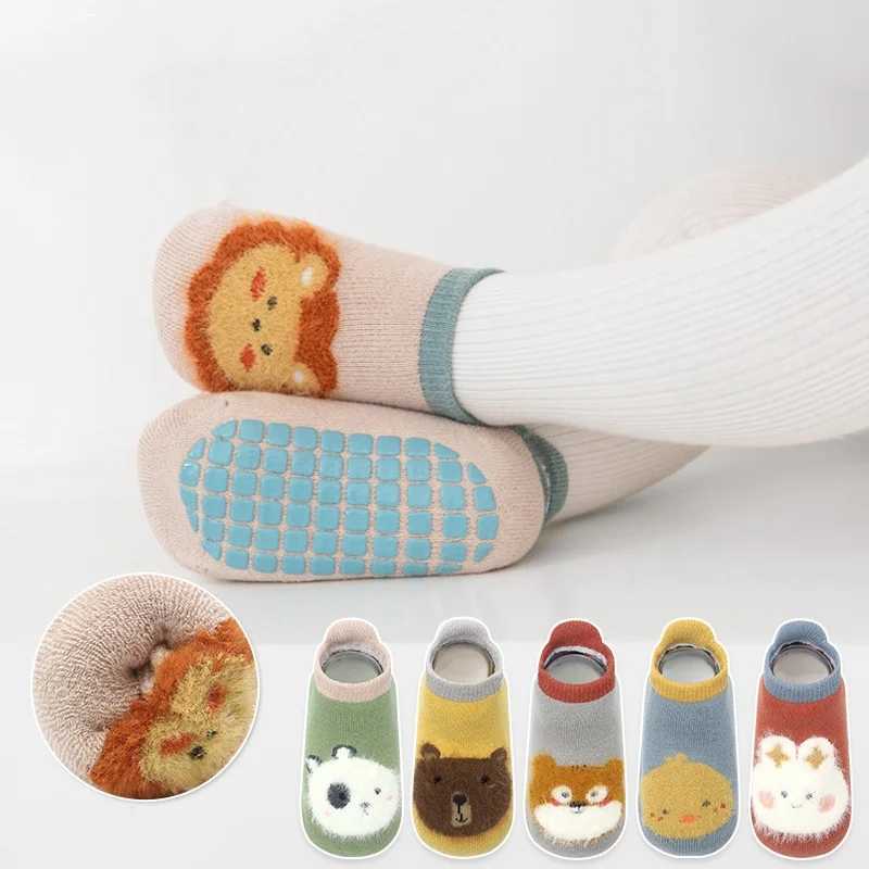 3Pairs/set Kids Girls Boys Socks Anti Slip Cotton Baby Socks for Girls Boys Casual Winter Thick Warm Toddler Childrens Sock New G251124