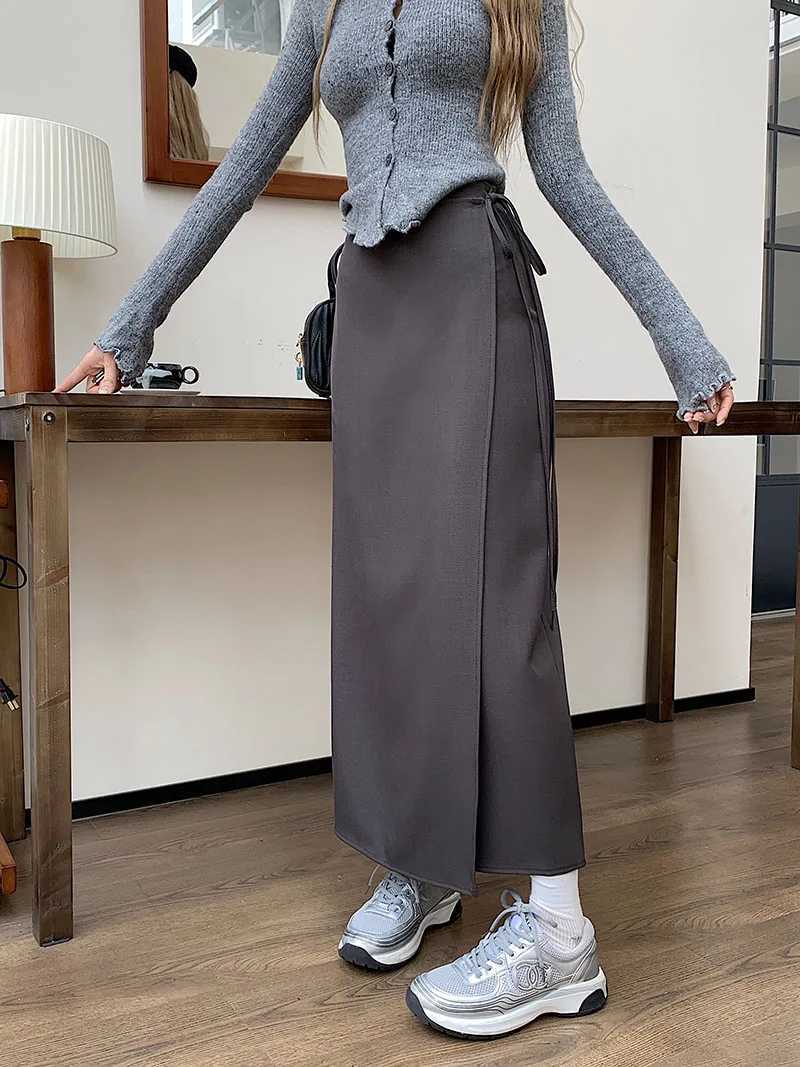 3Color S-XL Irregular Long Skill Female Summer Ankle LengTH Casual High Waist Pencil Long Skill Female M250424