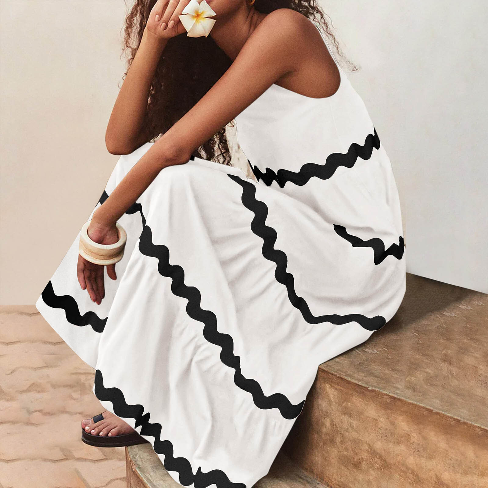 2024 Spring/Summer New Sleeveless Lace Dress Long Skirt for Women