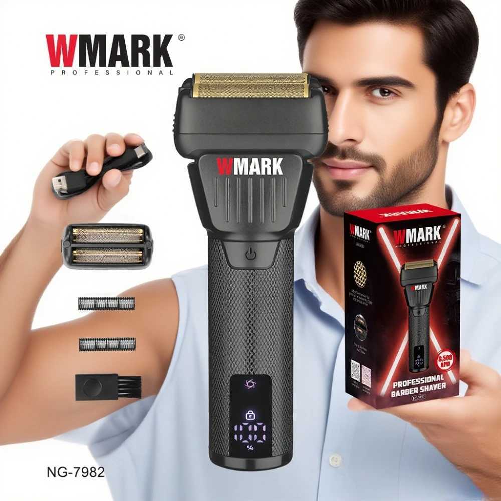WMARK Shaver Electric Shaver Waterproof Beard Trimmer 9000 RPM Shaving Machine Professional Razor LED Shaver for Men NG-7982 L251124