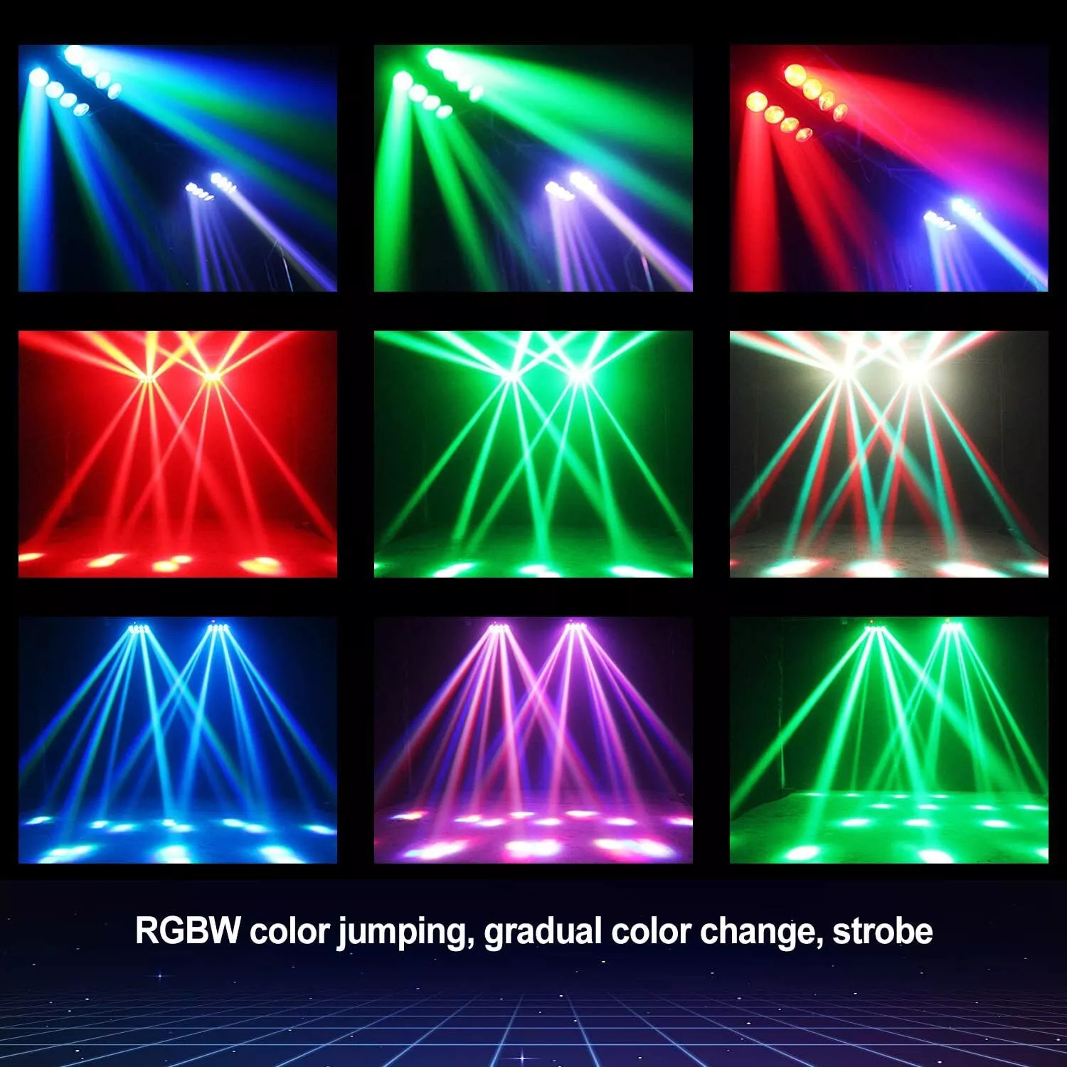 80W 8 LEDs Spider Moving Head Stage Lighting Beam DMX Disco Party DJ Light RGBW