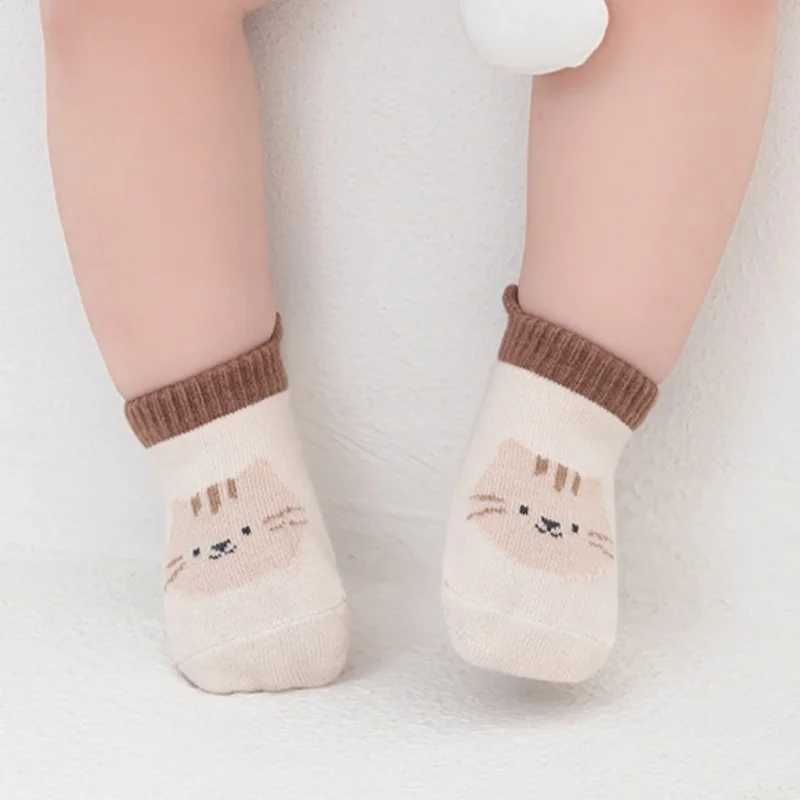 3Pairs/lot Kids Socks For Boys Girls Soft Cotton Print Baby Boy Toddler Socks Anti-slip Socks For Children Autumn Winter 0-5Year G251124