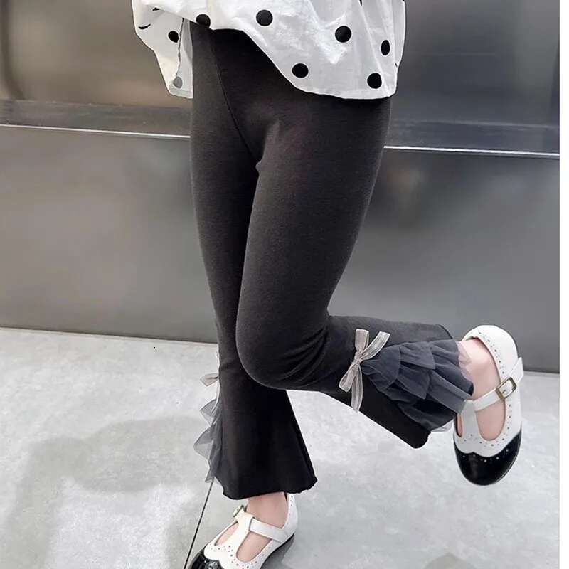 Fashion Baby Girls Cute Elegant Solid Color Boot Cut Flare Spring Pants Bottoms Trousers for Kids Clothes