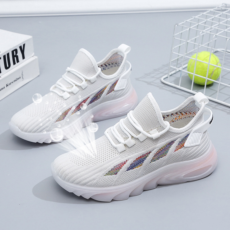 Flying Weaving Casual Mesh Breathable Sports Jelly Soled Coconut Student Running Shoes Women S Ddmysaturn Ddmysaturn