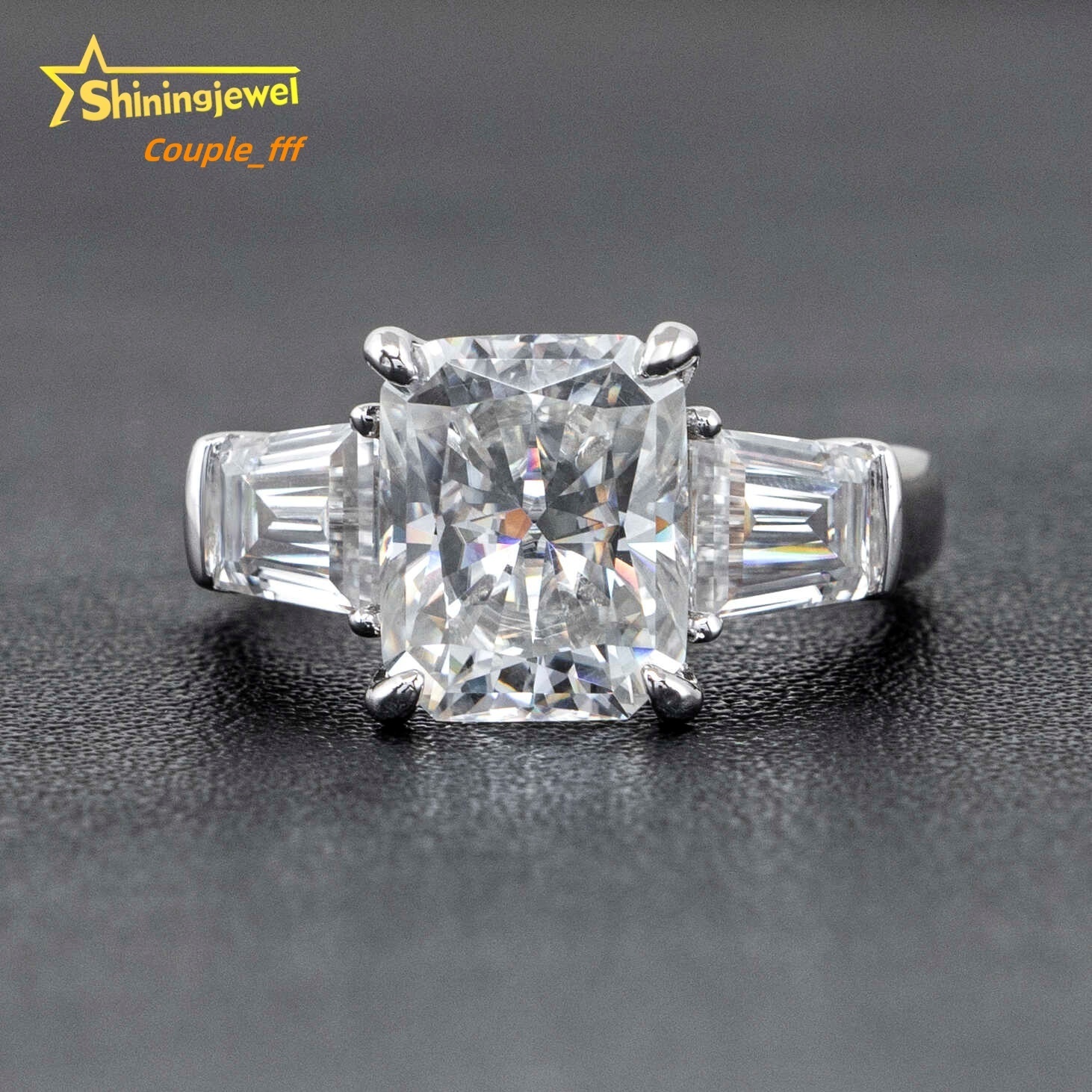 Fine Jewelry New Design 925 Sterling Silver Moissanite Ring Custom Iced Out Women Hip Hop Rings