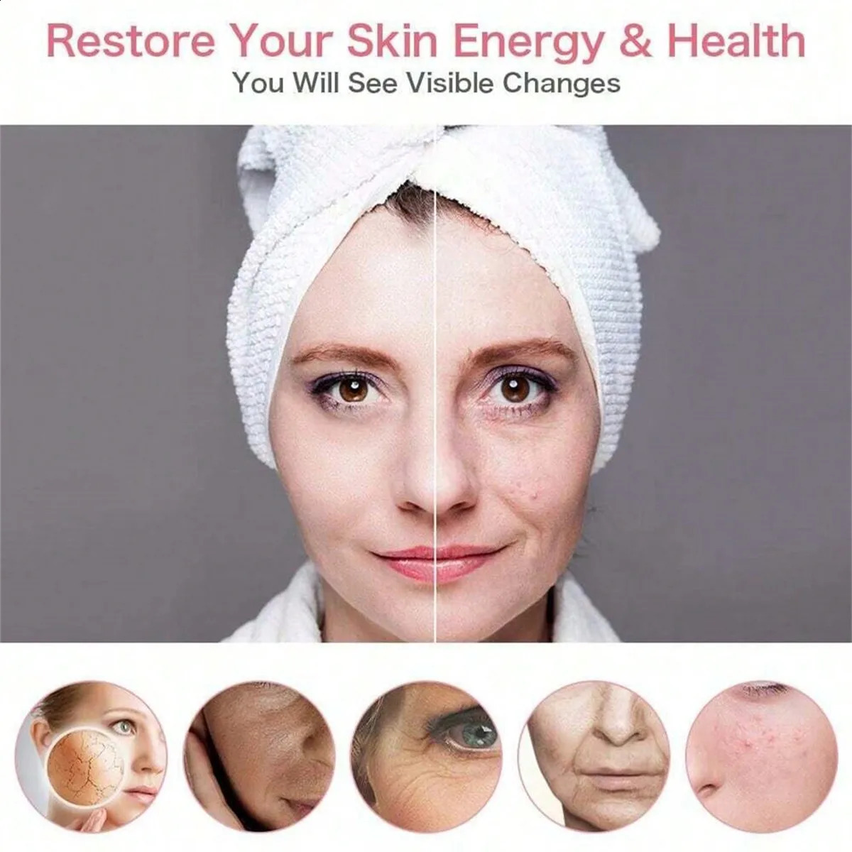 Mini For Face Skin LED Rejuvenation Wand FaceSkin Care Massage Beauty DeviceFacial Beauty Massager Led Pon Skin Care Device 250418