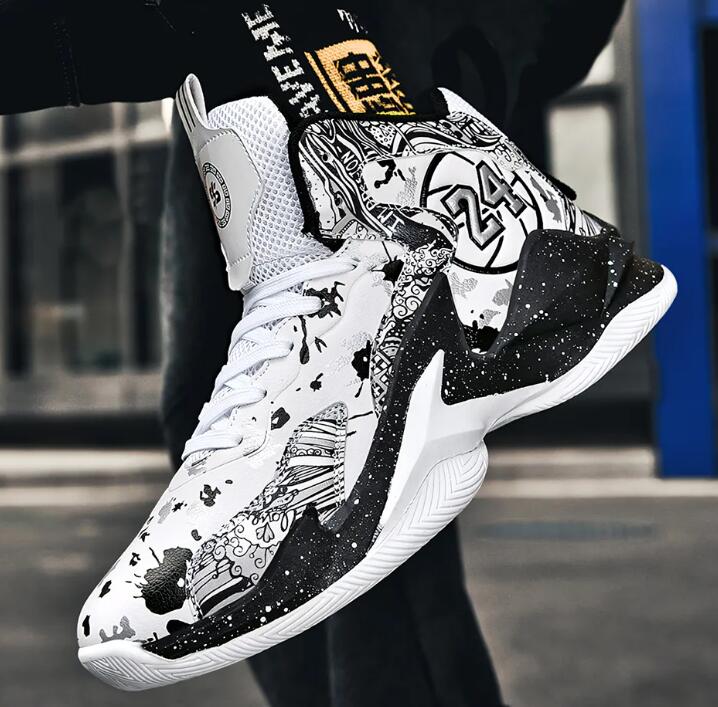 Top Designer basketball sneakers Men's fashionable high comfortable non slip lace up durable sports shoes suitable for men's outdoor activit