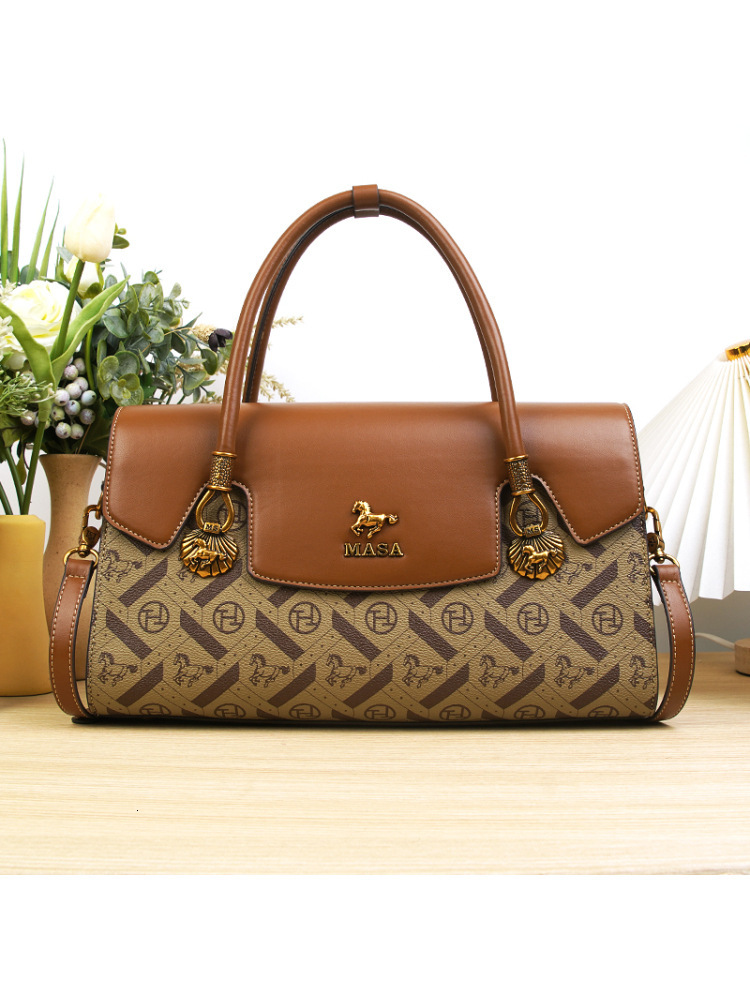 Bag New High End And Elegant Brand MASA Bag Light Luxury Handbag Printed Single Shoulder Crossbody Bag Tote Bag