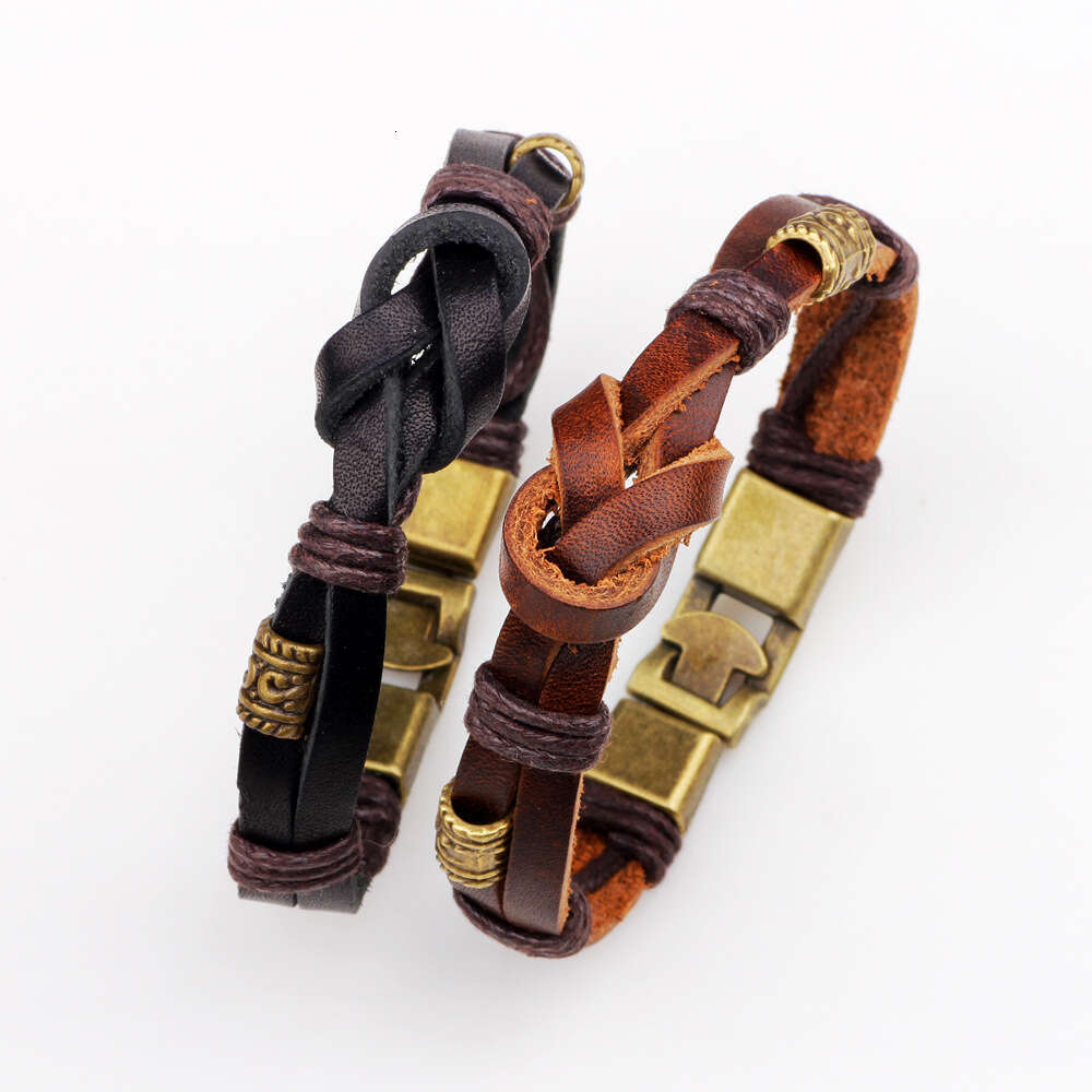 Trendy bracelets, personalized men's leather bracelet accessories