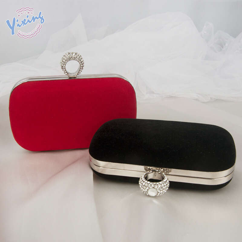 Dinner Bag Classic Velvet Dinner Cheongsam Formal Dress High End Women S Diamond Inlaid Bag Including Bag KQ