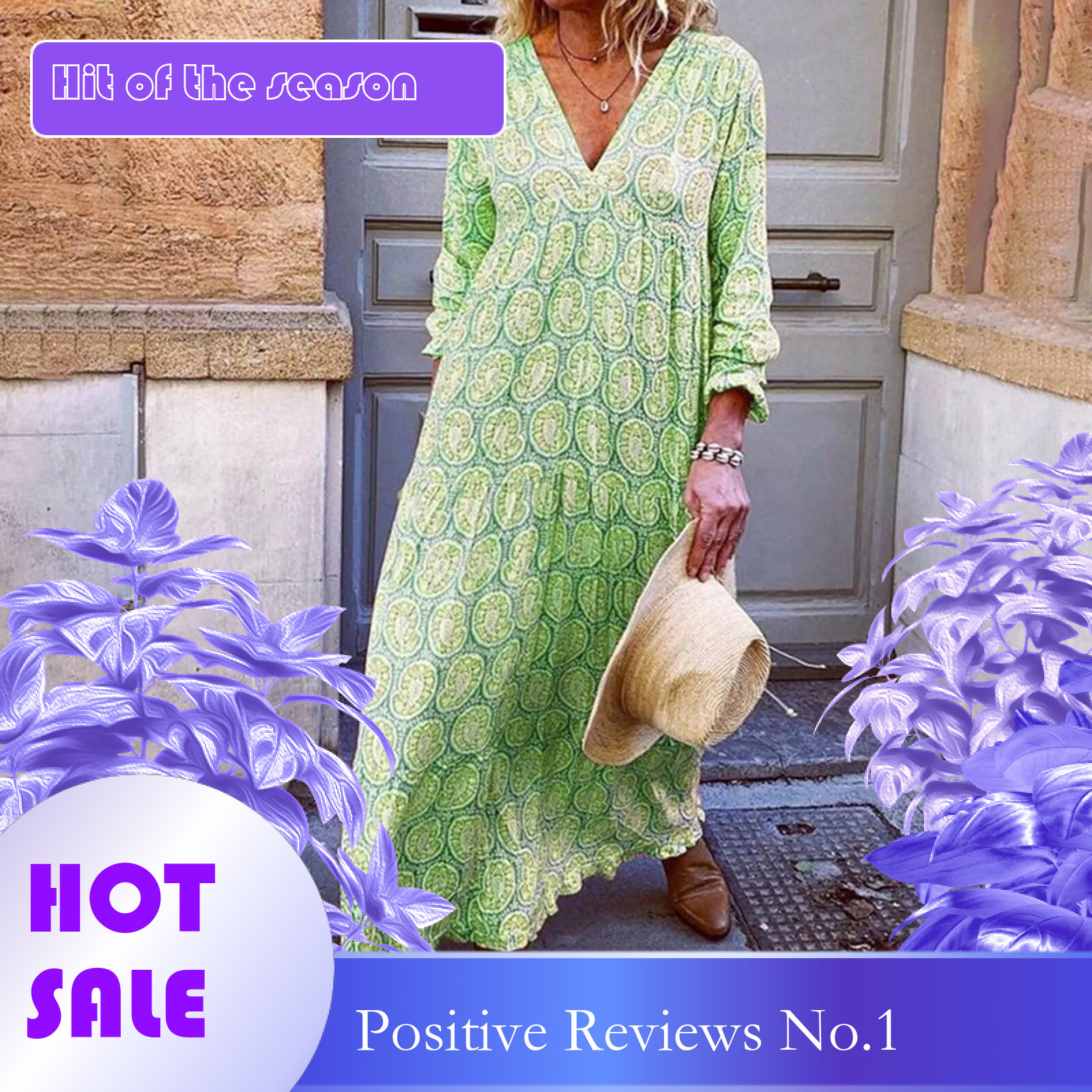 Dongdumaoyi Boho Maxi Dress Women Summer V Neck Loose Long Dresses Geometric Print Vintage Holiday Beach Casual Female Vestidos