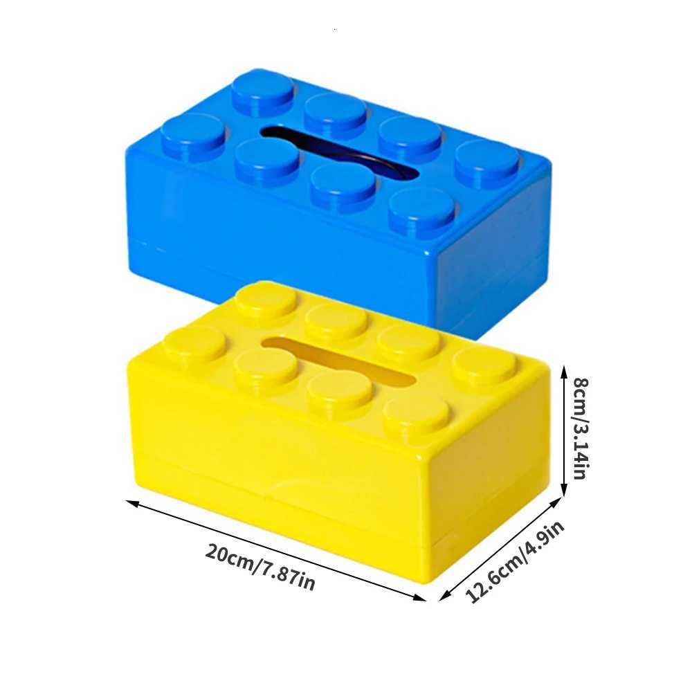 1PC Creative Cartoon Building Block Tissue Box with High Aesthetic Value for Household Napkins Paper Drawer Storage BoxM251124