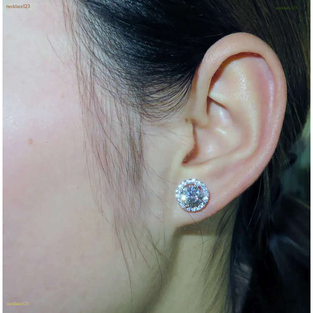 Classic Sterg Sier Stud 4mm Round Simulated Dia Earrings for Women Men Jewelry
