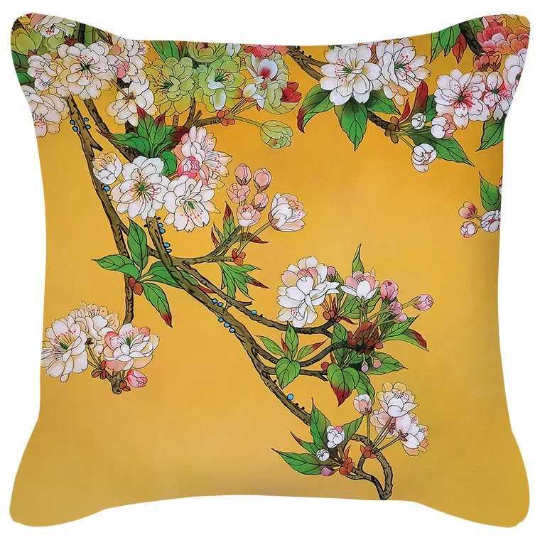 Flamingo Bird Cherry throw pillow cover with short plush print for living room sofa decoration cushion cover pillow covers G251124