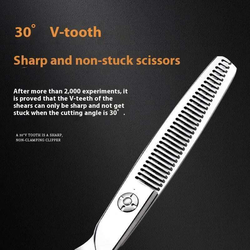 6.0-Inch Flat Thin Large Cutting Shears Fat Hairdressing Scissors Salon Hair Stylist Professional Haircut Scissors Set