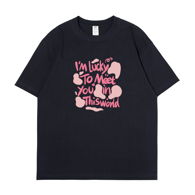 Cotton Short Sleeved T-Shirt Men, 2024 Summer New Collection, Ins Style Loose Casual Trendy Brand Top For Men And Women Couples
