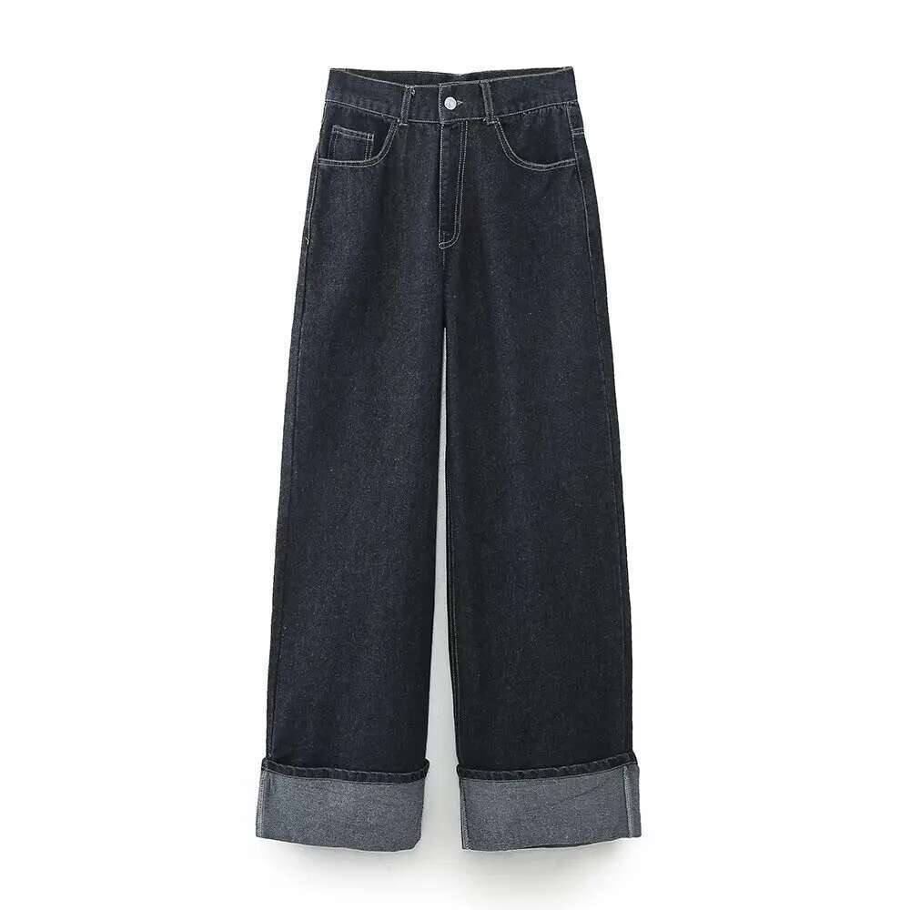 Designer Clothes DUOPERI Women Fashion 2 Pieces With Pocket Denim Blue Jackets & Front Zipper Trousers Feamle Chic Lady Pants Sets