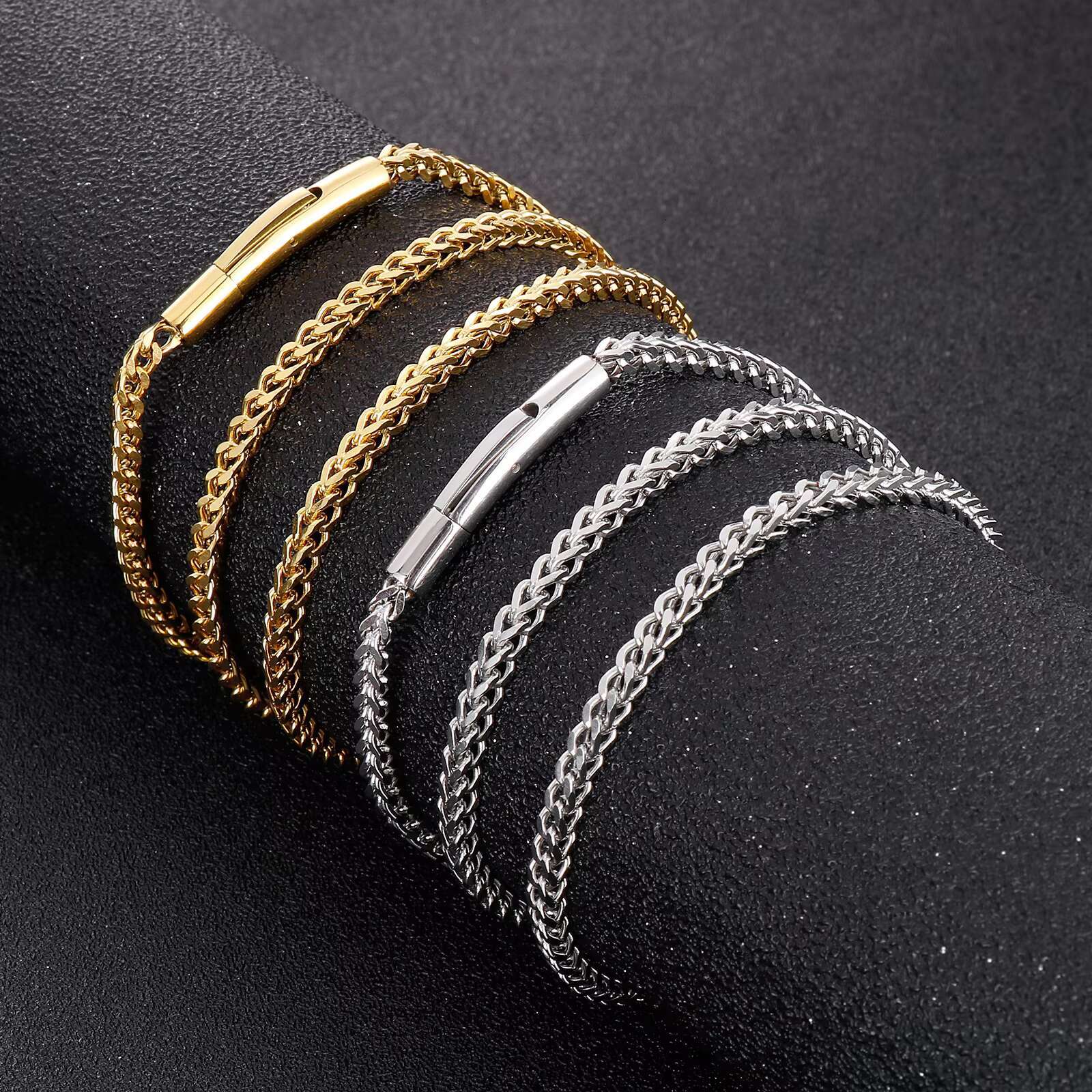 Personalized Stainless Steel Engrave Necklaces Mens Hip Hop Miami Cuban Link Chains Viking Franco Chain 18k Gold Necklace