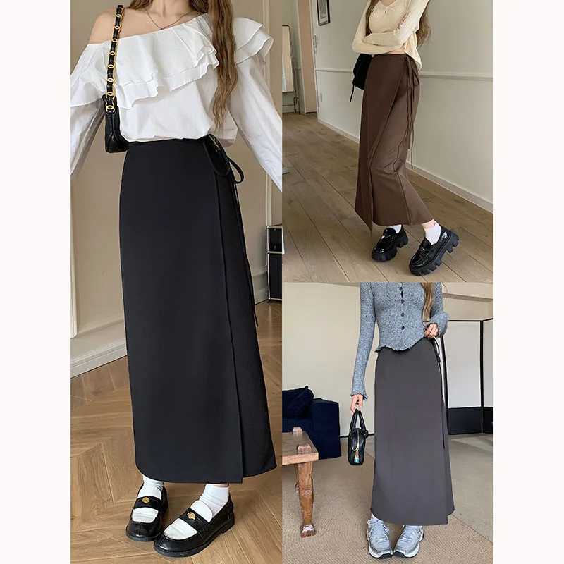 3Color S-XL Irregular Long Skill Female Summer Ankle LengTH Casual High Waist Pencil Long Skill Female M250424