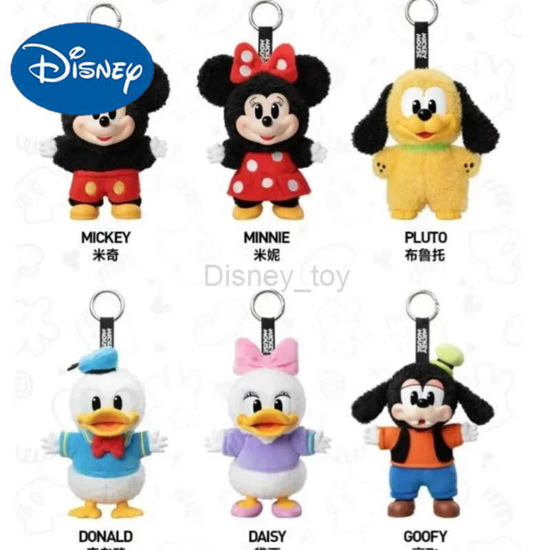 Disney toys Mickey Family Cute Together Keychain Series Blind Box Vinyl Doll Anime Picture Decoration Series Childrens Gifts Y250424