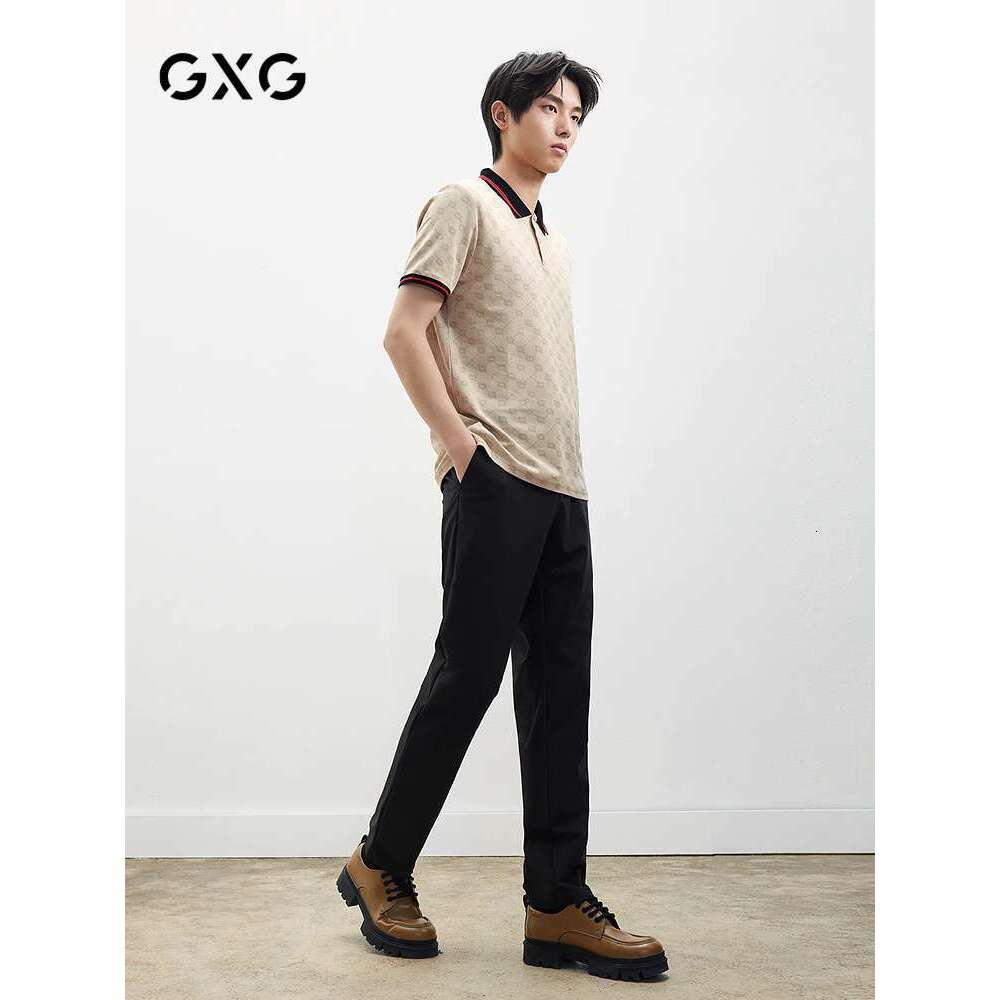GXG men's multi-color polo shirt with cool feeling fully printed 2024 summer new product # G24D242274